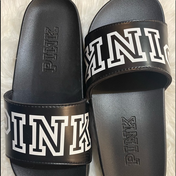 PINK Victoria's Secret Shoes - PINK slip on sandals size M black